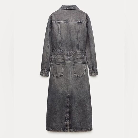 ZARA DENIM SHIRTDRESS ZW COLLECTION - Picture 9 of 15